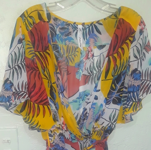 Tropical High low blouse - Picture 2 of 4